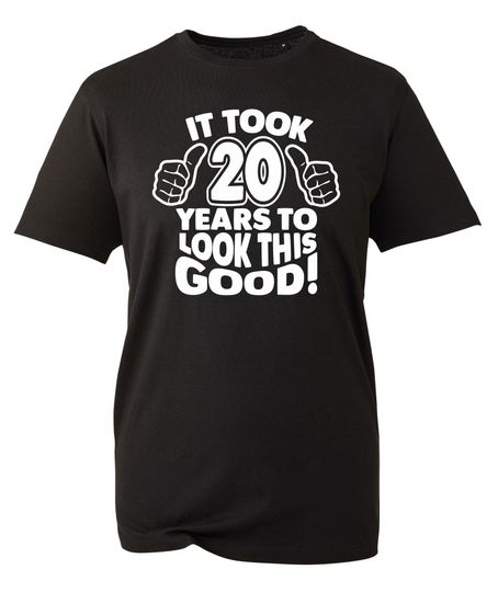 Mens 20th Birthday Gifts 20th Birthday T Shirt TShirt T-Shirt 20th Gift It Took 20 Years To Look This Good Mens Organic TShirt