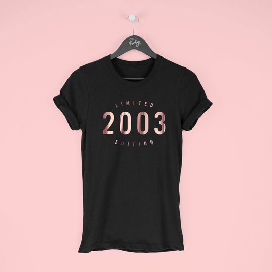 20th Birthday Girl Shirt, T Shirt for 20th Birthday, Limited Edition 2003 T-Shirt, Twentieth Birthday Gift, By Mr Porkys