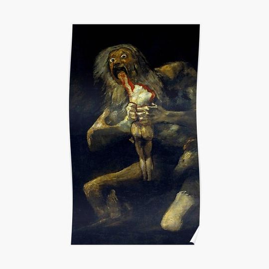 Francisco Goya "Saturn Devouring His Son" Premium Matte Vertical Poster
