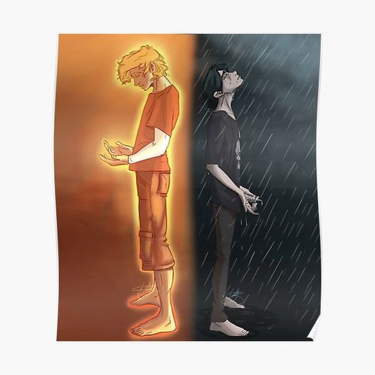 Nico and Will as a sun and rain pair Premium Matte Vertical Poster