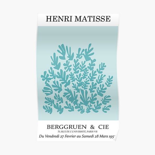 Henri Matisse - La gerbe (The Sheaf) - Turquoise Premium Matte Vertical Poster