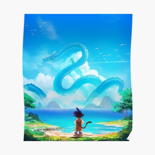Dragon Ball Z Wonder Boy Goku Kid Adventure - Dragon Ball Premium Matte Vertical Poster