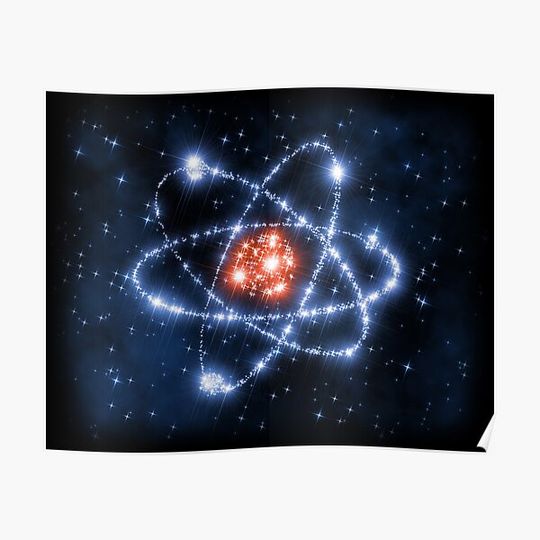 Science Sign Symbol Atom Space Stars Premium Matte Vertical Poster