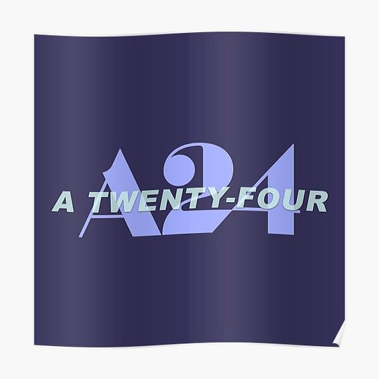 A24 Logo with Text Premium Matte Vertical Poster