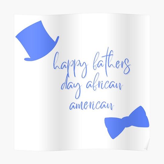happy fathers day african american Premium Matte Vertical Poster