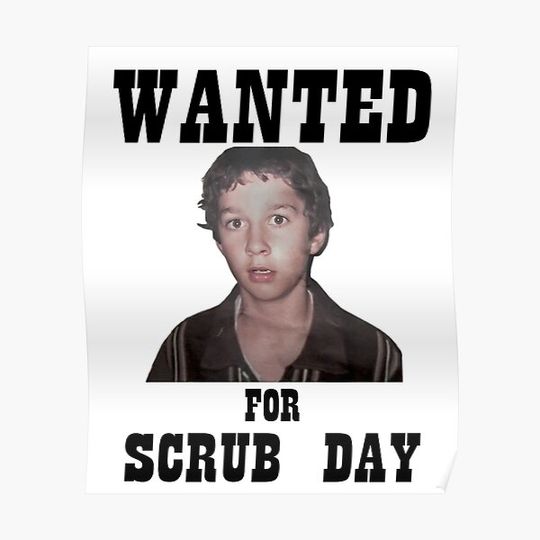 LOUIS STEVENS: WANTED FOR SCRUB DAY Premium Matte Vertical Poster