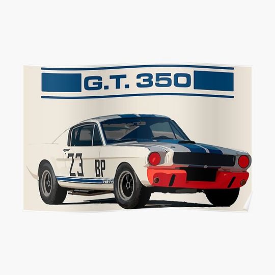 1965 SHELBY GT350R FASTBACK Premium Matte Vertical Poster