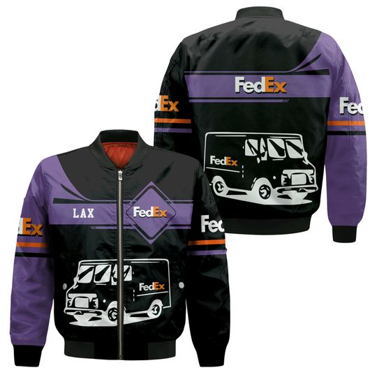 FedEx Express custom name & department Quilt Bomber Jacket