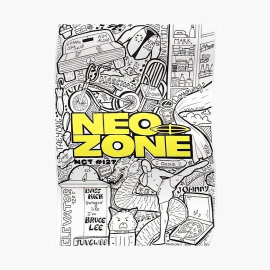 Neo Zone Doodle Premium Matte Vertical Poster