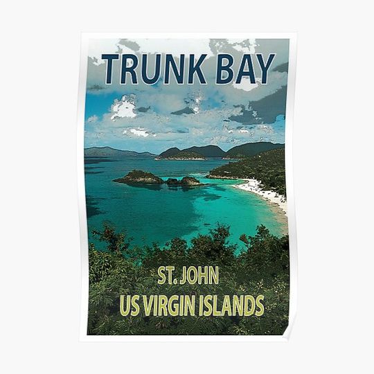 Trunk Bay, St. John US Virgin Islands Premium Matte Vertical Poster