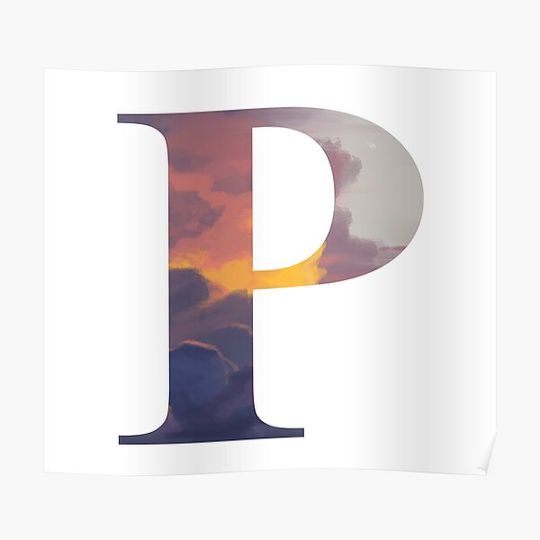 Rho Sunset | Greek Letters Premium Matte Vertical Poster