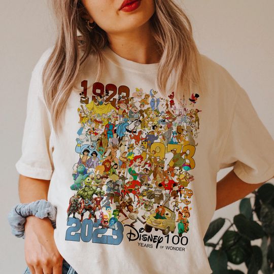 All Disney Characters Shirt, Disney 100th Anniversary Shirt, Disneyworld Shirt