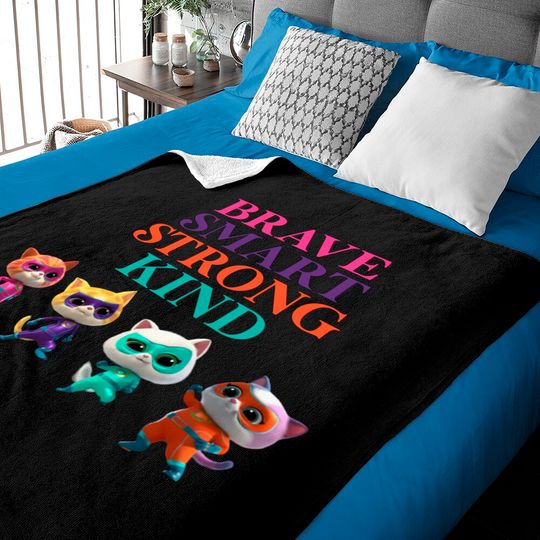 SuperKitties Baby Blankets, Disney Super Cats Baby Blankets, SuperKitties Brave, Smart, Strong And Kind Baby Blankets