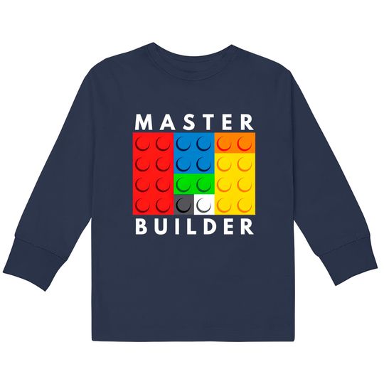 Master Builder - Lego - Kids Long Sleeve T-Shirts