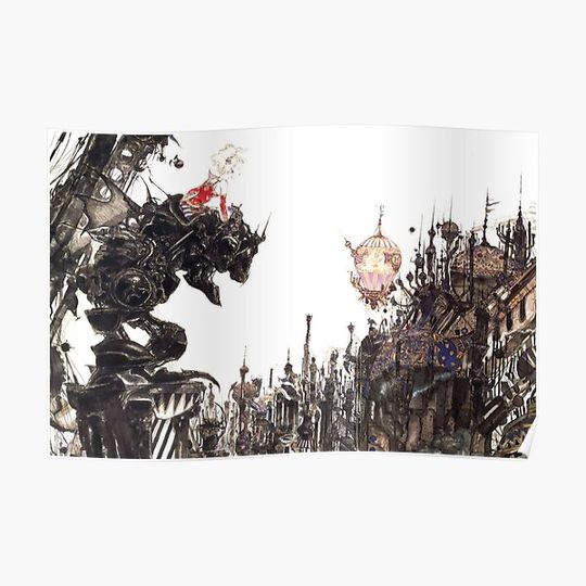 Yoshitaka Amano - Final Fantasy VI Artwork Premium Matte Vertical Poster