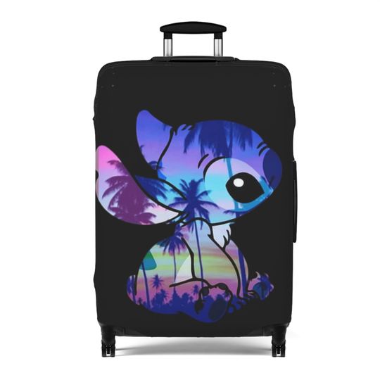 Lilo and Stitch Colorful Beach Theme- Luggage Cover- Suitcases Cover-Bag Protector