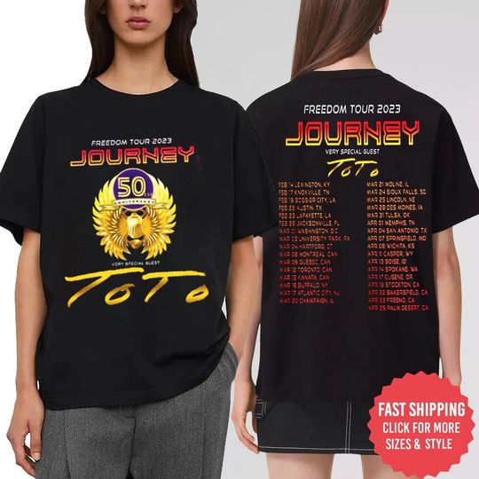 Journey 2023 Freedom Tour Shirt, 2023 Journey Tour, Journey Concert Tee, Rock Tour 2023 Shirt
