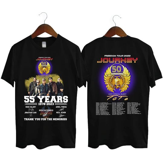 Journey Freedom Tour 2023 Tee, Journey 50th Anniversary, Journey Tour 2023, Journey Concert T-shirt