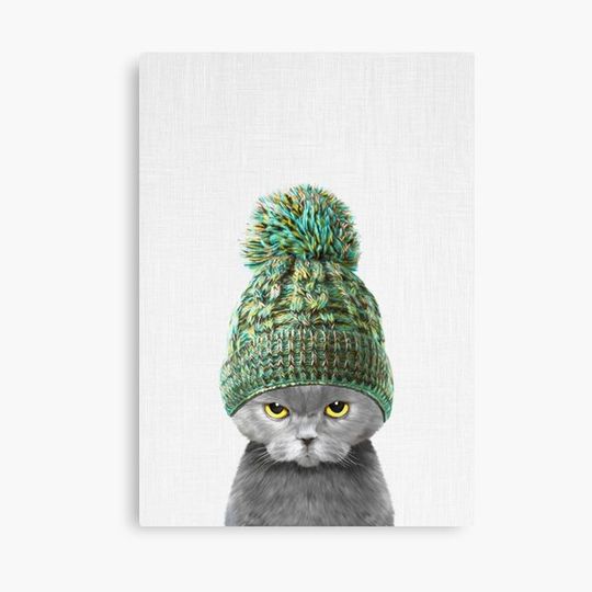 Kitten wearing a hat Canvas