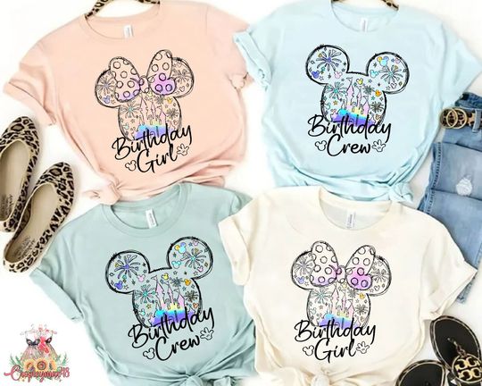Disney Birthday Shirt, Disney Birthday Girl Shirt, Disney Birthday Squad Shirt, Mickey Minnie Birthday Shirt