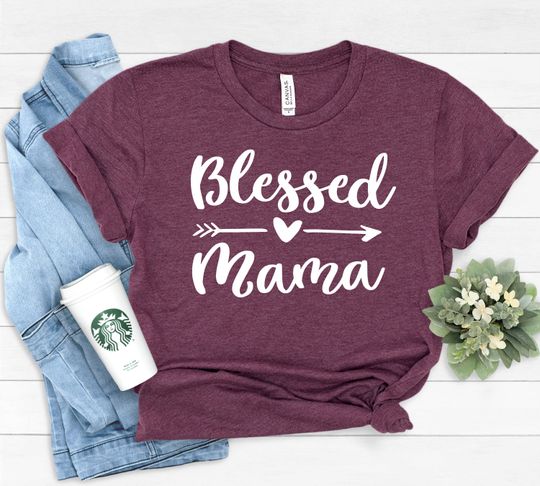 Camiseta Blessed Mama Día de la Madre para Hombre Mujer