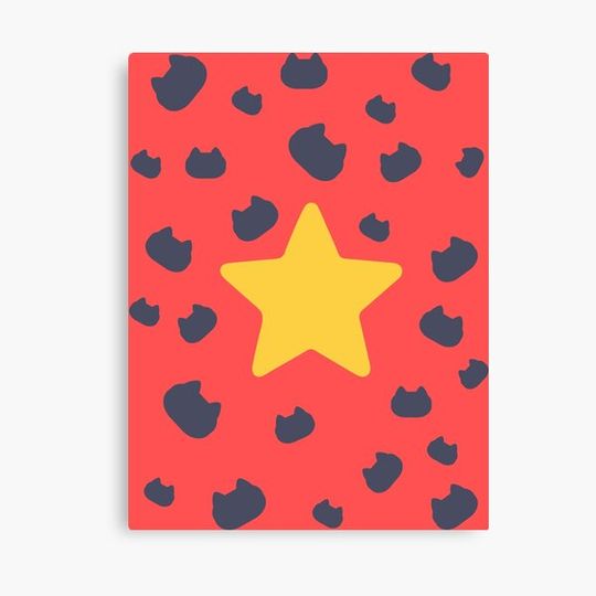 Steven Universe Star and Cookie Cat Pattern Canvas