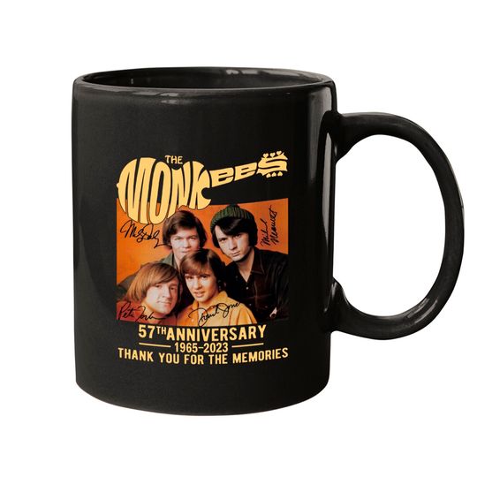 Vintage The Monkees 57th Anniversary 1966-2023 Mugs, The Monkees Mugs Fan Gifts