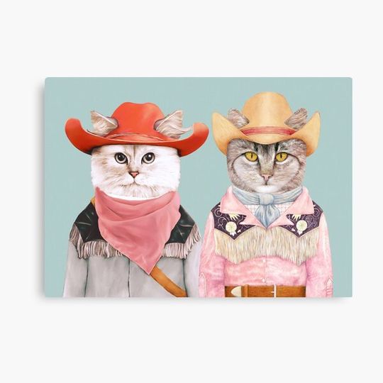 Cowboy Cats Canvas