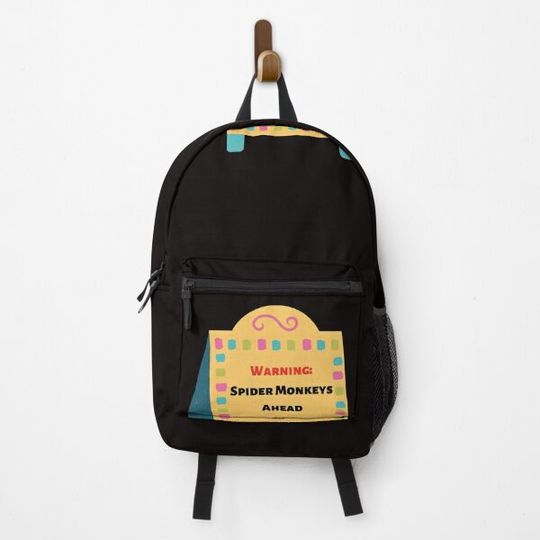 Warning Spider Monkeys Ahead Is Perfect For Animal and Monkey Lovers Who Love Humor And Novelty Gifts Backpack