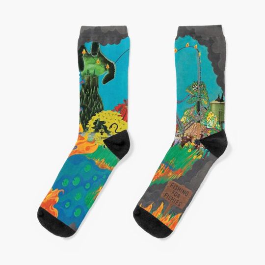 King Gizzard Album Art Collage Socks