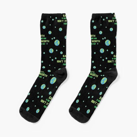 SU Peridot Earth Day Design Socks