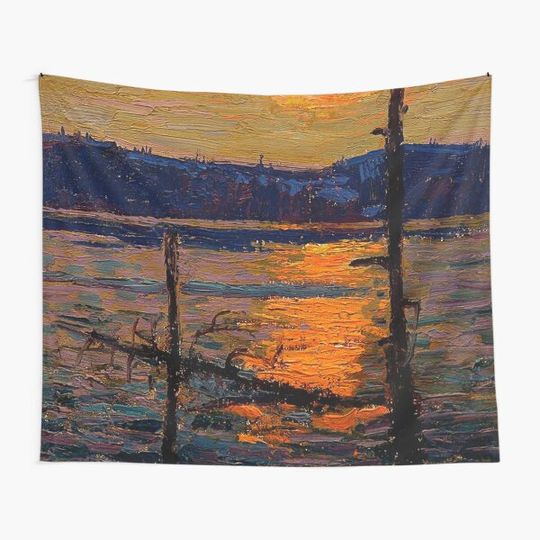 Sunset, Canoe Lake (1916) by Tom Thomson. Tapestry