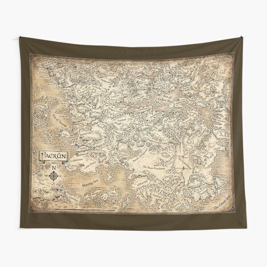Annotated Map Of Faerun Tapestry