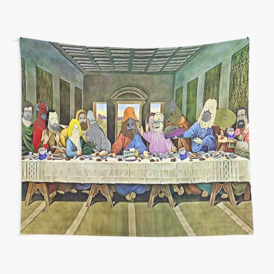 Last Supper of Browntown 2 Mike Nolan Big Lez Show Tapestry