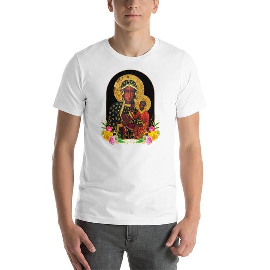 Catholic t shirt - Our Lady of Czestochowa - Black Madonna - religious t shirts - Virgin Mary shirt