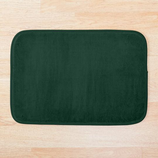 solid dark green Bath Mat