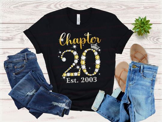 Chapter 20 Est. 2003 Shirt, 2003 Birthday Party Shirt, Hello Twenty Shirt, Est 2003, 20th Birthday Shirt, Born in 2003 Shirt