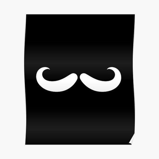 Mustache face mask Premium Matte Vertical Poster