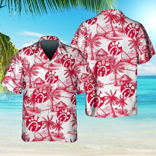 Chick-fil-A Food Shirt, Tropical Flower Aloha Hawaiian Shirts