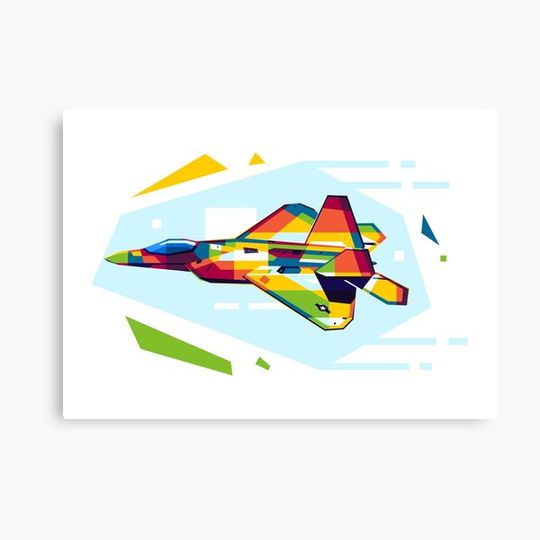 F-22 Raptor in WPAP Style Canvas