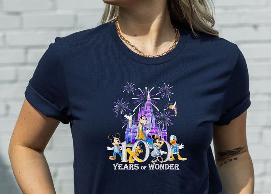 Disney 100 Years of Wonder Shirt, Disney Characters T-Shirt, Disney Trip Shirt, Disney Vacation Shirt