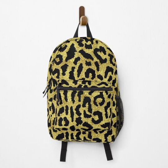 New amazing Gold Glamorous Leopard Skin Pattern School Backpack