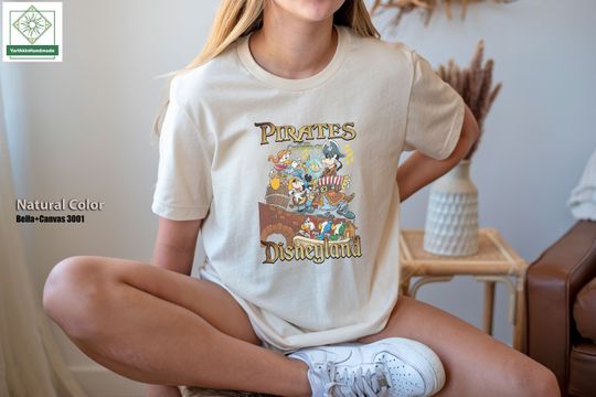 Pirates of the Caribbean Disneyland Shirt, Mickey Pirate T-shirt