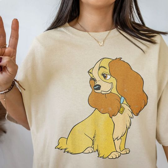 Disney Lady And The Tramp Lady Simple Portrait T-Shirt