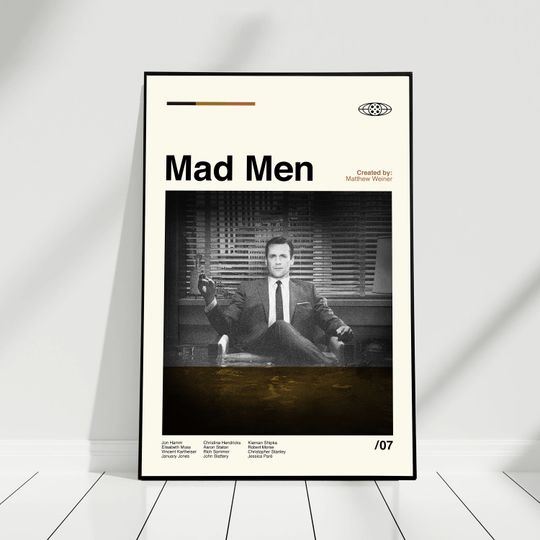 Mad Men Poster - Retro Modern Art - Vintage Poster - Minimalist Art - Movie Poster