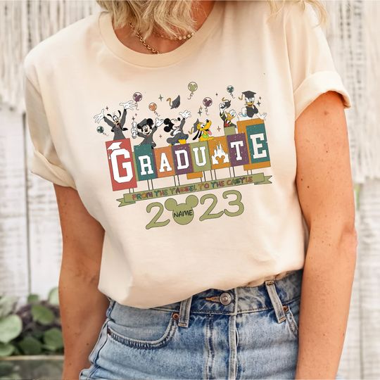 Disney Graduate 2023 Shirt, From The Tassel To The Castle 2023 Shirt, Mickey And Friends Graduation Shirt