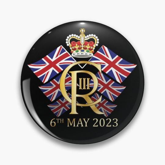 King Charles III Coronation Pin Button