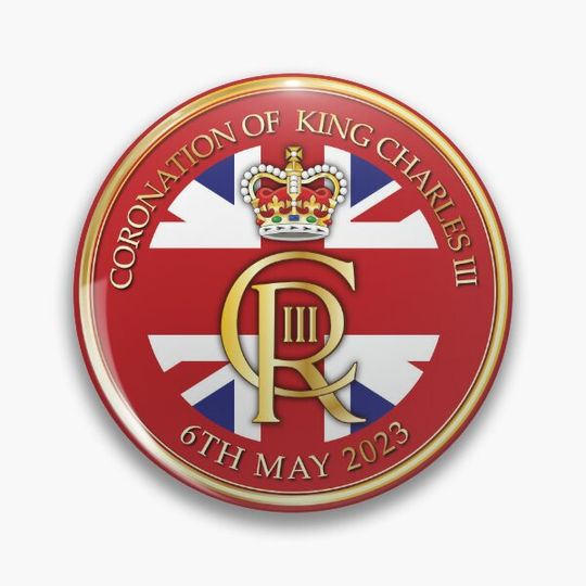 King Charles III Coronation Pin Button