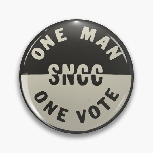 BUTTON - SNCC: One Man One Vote Pin Button