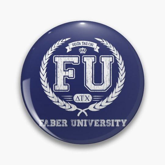 FU Faber University Pin Button